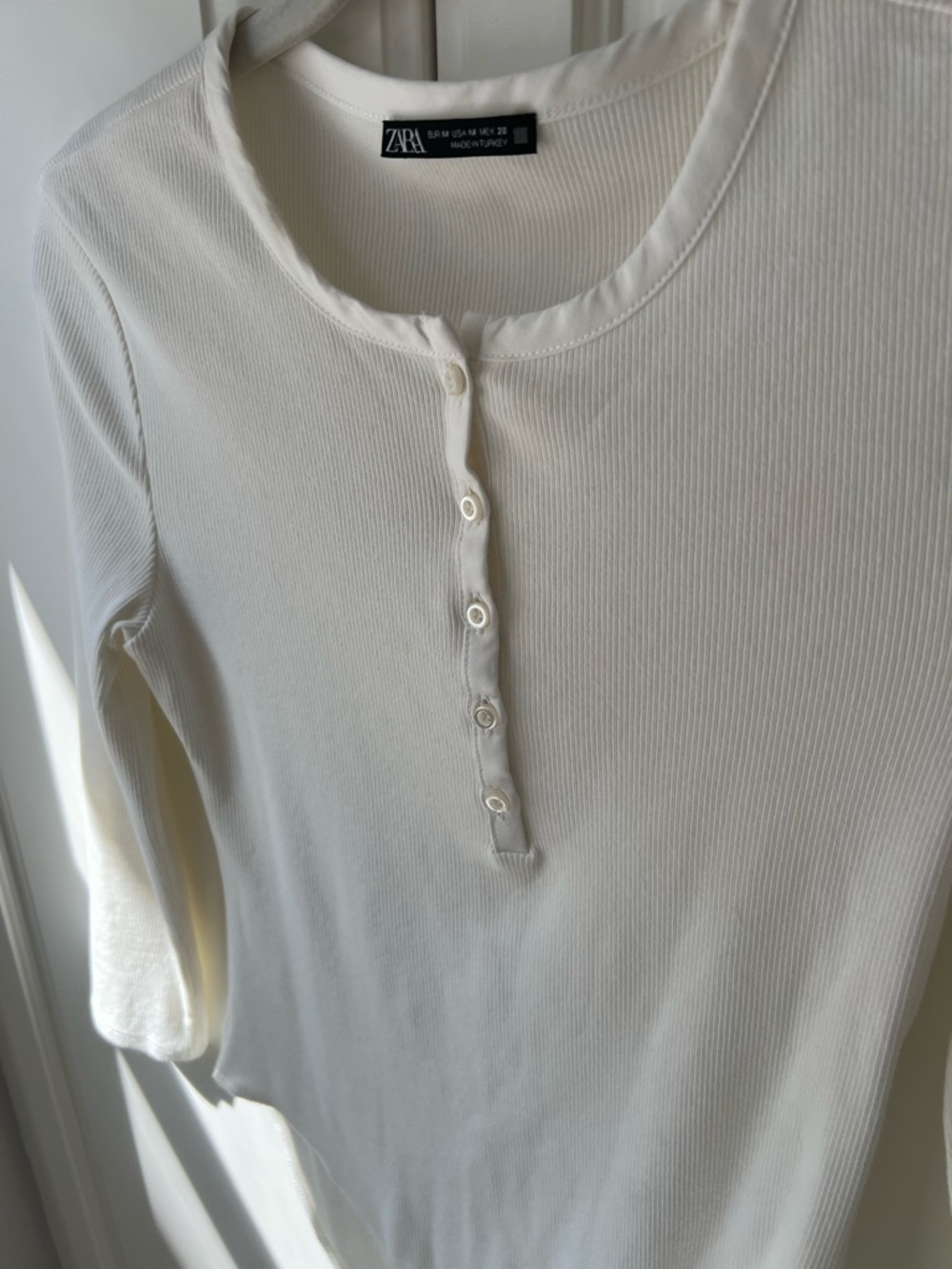 White Ribbed Bodysuit - Picture 4 of 4